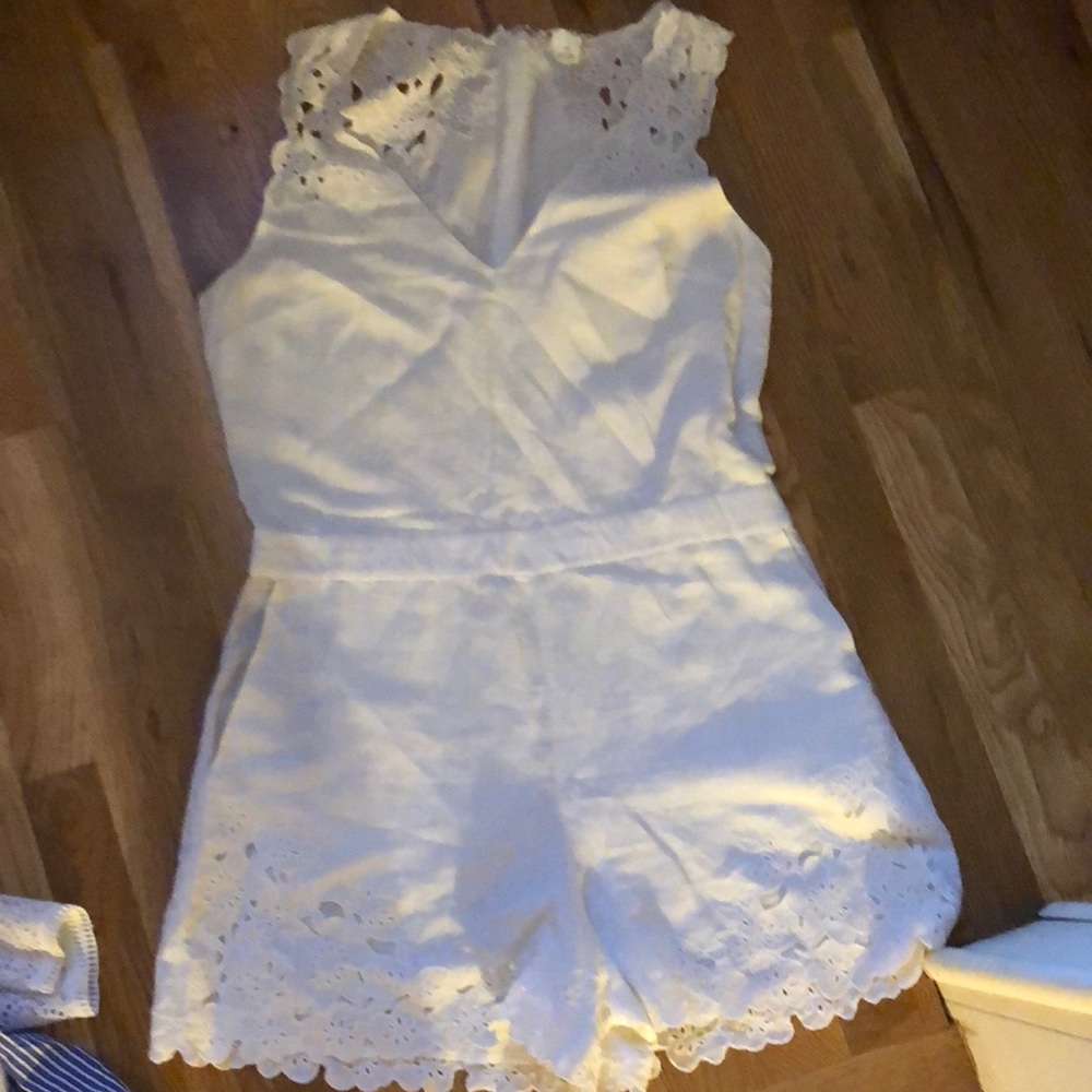 Gorgeous white lace cutout detailed romper